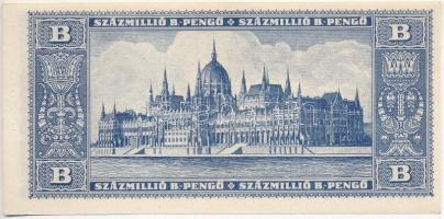 1946. 100.000.000BP erősen jobbra tolódott hátlapi nyomat T:I