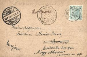 Judendorf, Stefaniewarte, Theresienhof, Curhaus. Verlag V. J. Materleitner / lookout tower, villa, s...