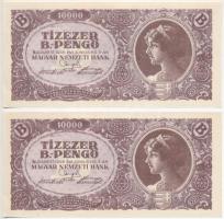 1946. 10.000BP (5x) ovális keretben nyomdai festékfoltok T:I