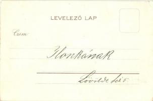 'Száz zsidó egy sorba...' / Jewish people, Judaica, M. J. F. B. Hegedűs Geiger litho (EK)