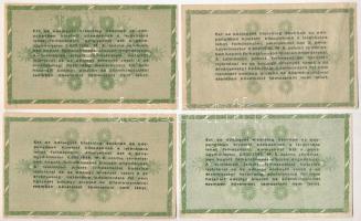 1946. 50.000AP (4x) közte egy sorszámos, mindegyik elő- vagy hátlapi nyomateltolódással vagy vágáshi...