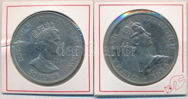 Vegyes: Gibraltár 1980. 1C Cu-Ni "Nelson halálának 175. évfordulója" + Szent Ilona & Ascension 1986. 50P Cu-Ni "Napóleon halálának 165. évfordulója" T:2 kis ü. Mixed: Gibraltar 1980. 1 Crown Cu-Ni "175th Anniversary - Death of Nelson" + Saint Helena & Ascension 1986. 50 Pence Cu-Ni "165th Anniversary of Napoleon's Death" C:XF small ding Krause KM#12, KM#8