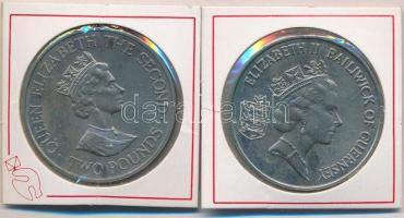 Guernsey 1986. 2Ł Cu-Ni "Nemzetközösségi játékok" + 1989. 2Ł Cu-Ni "Királyi látogatás" T:1-,2 kis ph. Guernsey 1986. 2 Pounds Cu-Ni "Commonwealth Games" + 1989. 2 Pounds Cu-Ni "Royal Visit" C:AU,XF small edge error Krause KM#48, KM#52