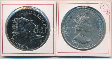 Vegyes: Pitcairn-szigetek 1988. 1$ Cu-Ni "Alkotmány megfogalmazása 1838-1988" + Bermuda 1989. 1$ Cu-Ni "Monarch lepkék védelme" T:1-,2 karc Mixed: Picairn Islands 1988. 1 Dollar Cu-Ni "Drafting of Constitution 1838-1988" + Bermuda 1989. 1 Dollar Cu-Ni "Monarch Conservation Project" C:AU,XF scratched Krause KM#3, KM#61