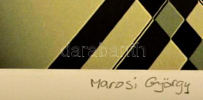 Marosi György (1964- ): Plasztikus kompozició. C-print, papír, jelzett, számozott (5/6), 27×27 cm