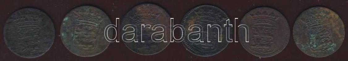 Kis tétel Holland Kelet-India/West Friesland tartományi címerrel 1733-1765. 1D (6x) T:2/3,3,3-