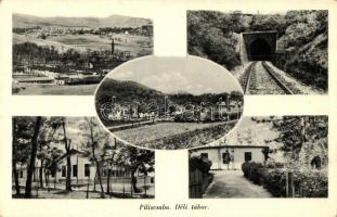 Piliscsaba - 4 db RÉGI városképes lap, vasútállomás, északi és déli tábor / 4 pre-1945 town-view pos...