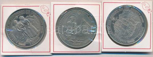 Man-sziget 1989. 1C Cu-Ni "Lázadás a Bounty-n - Bicentenárium" (3xklf) T:1,1-(P) ph.
Isle...