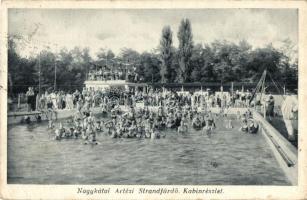 Nagykáta - 2 db RÉGI városképes lap, fürdő / 2 pre-1945 town-view postcards, spa