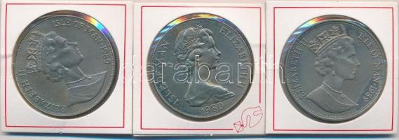 Man-sziget 1980. 1C Cu-Ni "Téli Olimpia - Lake Placid" + 1989. 1C Cu-Ni "Lázadás a Bounty-n - Bicentenárium" + 1C Cu-Ni "Perzsa macska" T:1,1-,2(P) kis ph. Isle of Man 1980. 1 Crown Cu-Ni "Winter Olympics - Lake Placid" + 1989. 1 Crown Cu-Ni "Bicentenary of the Mutiny on the Bounty" + 1 Crown Cu-Ni "Persian cat" C:UNC,AU,XF(P) small edge error Krause KM#64, KM#242, KM#250