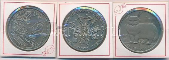 Man-sziget 1980. 1C Cu-Ni "Téli Olimpia - Lake Placid" + 1989. 1C Cu-Ni "Lázadás a Bo...