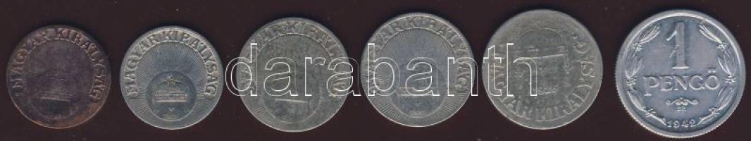 1926. 10f (2x), 20f (2x), 50f T:3,3- + 1942. 1P hibás veret T:2+