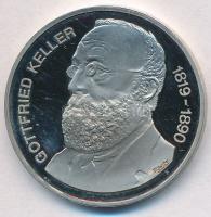 Svájc 1990B 5Fr Cu-Ni "Gottfried Keller" T:PP felületi karcok Switzerland 1990B 5 Francs Cu-Ni "Gottfied Keller" C:PP slightly scratched Krause KM#69