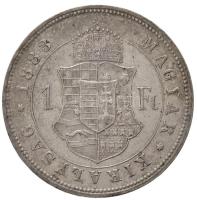 1883KB 1Ft Ag "Ferenc József / Barokk címer" Körmöcbánya (12,35g) T:1- patina /
Hungary 1...