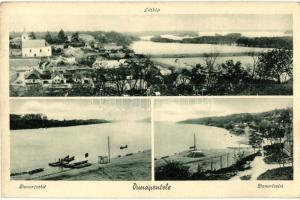 9 db VEGYES magyar városképes lap, Dunamenti települések, vegyes minőség / 9 MIXED Hungarian town-vi...