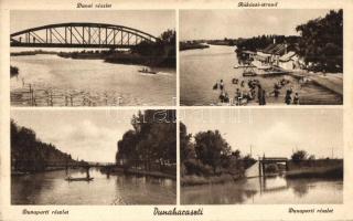 9 db VEGYES magyar városképes lap, Dunamenti települések, vegyes minőség / 9 MIXED Hungarian town-vi...