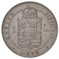 1879KB 1Ft Ag "Ferenc József / Középcímer" Körmöcbánya (12,32g) T:1-,2 kis ph. / 
Hungary...