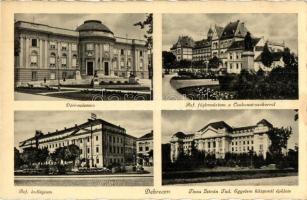Debrecen - 4 db RÉGI magyar városképes lap / 4 pre-1945 Hungarian town-view postcards