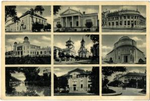 Békéscsaba - 6 db RÉGI városképes lap, vegyes minőség / 6 pre-1945 town-view postcards, mixed qualit...