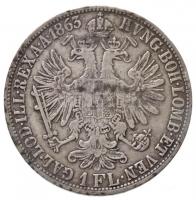 1863E 1Fl Ag "Ferenc József" (12,18g) T:2-,3 /
Hungary 1863E 1 Florin Ag "Franz Jose...