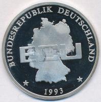 Németország 1993. ECU - Európa jelzett Ag emlékérem (10,10g/0.999/40mm) T:PP felületi karc Germany 1993. ECU - Europa hallmarked Ag commemorative medal (10,10g/0.999/40mm) C:PP slightly scratched