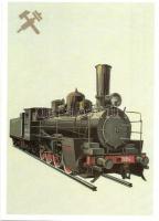 53 db MODERN mozdonyos motívumlap, vasút, gőzmozdony, villamos, több másodpéldánnyal / 53 MODERN loc...
