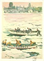 47 db MODERN hajós motívumlap, vízi közlekedés / 47 MODERN ship motive cards