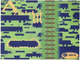 50 db MODERN mozdonyos motívumlap, vasút, gőzmozdony, villamos, több másodpéldánnyal / 50 MODERN loc...