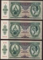 1936. 10P (3x) egymásutáni sorszámmal T:I