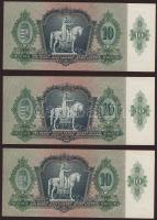 1936. 10P (3x) egymásutáni sorszámmal T:I
