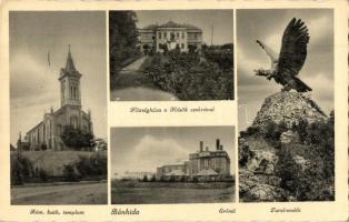 Bánhida - 5 db RÉGI városképes lap, Turul, vegyes minőség / 5 pre-1945 town-view postcards, mixed qu...