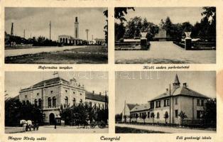 Csongrád - 6 db főleg RÉGI városképes lap / 6 mostly pre-1945 town-view postcards