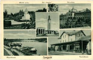 Csongrád - 6 db főleg RÉGI városképes lap / 6 mostly pre-1945 town-view postcards