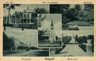 Csongrád - 6 db főleg RÉGI városképes lap / 6 mostly pre-1945 town-view postcards