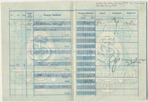 1927. "Szegedi Kézműves Bank" betéti könyve, bejegyzésekkel, lyukasztással érvénytelenítve...