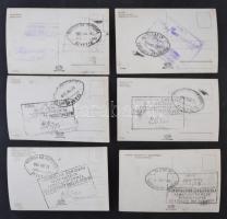 1942 Balaton - 6 db képeslap a Budapesti Kir. Ügyészség Sajtó osztályának terjesztés engedélyezési p...