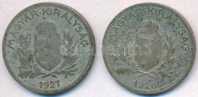 1926-1927. 1P Ag (2xklf) T:2-,3 patina
