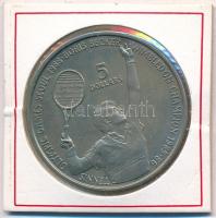Niue 1987. 5$ Cu-Ni "24. Olimpiai Tenisz Játékok Szöul - Boris Becker" tanúsítvánnyal T:1-,2 Niue 1987. 5 Dollars Cu-Ni "24th Olympiad Tennis Games Seoul - Boris Becker" with certificate C:AU,XF Krause KM#1