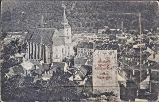 Brassó, Kronstadt, Brasov; Fekete templom, 10 képes leporellolap / church, leporellocard with 10 pictures