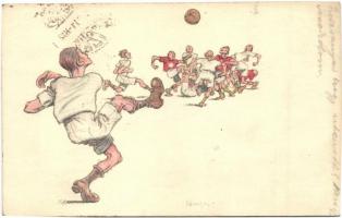 Football match caricature, B.K.W.I. 279-4. s: Carl Josef