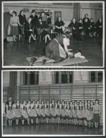 1941 Anna főhercegnő a Légoltalmi Liga bemutatóján a Hernád utcában. 3 db feliratozott fotó 18x12 cm