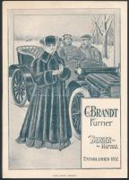 cca 1910 C. Brandt norvég szőrmekereskedés reklámfüzete, 16,5x12 cm / C. Brandt Largest stock of Nor...