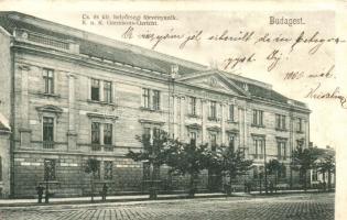 Budapest II. Margit körút 85. Cs. és kir. helyőrségi törvényszék / K.u.K. Garnisons-Gericht (EK)