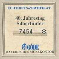NDK 1990A 20M Cu-Ni "A Brandenburgi kapu megnyitása" + 1992. "40. Jahrestag Silberfün...
