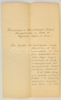 1901 Bécs, Fischer-Colbrie Ágost(1863-1925) kassai püspök, a bécsi Pázmáneum egykori rektorának kézzel írt kétoldalas üdvözlő levele Vaszary Kolos(1832-1915) bíboros részére