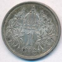 Ausztria 1893. 1K Ag "Ferenc József" T:1-,2 patina
Austria 1893. 1 Corona "Franz Jos...