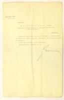 1941 Bp., Reményi-Schneller Lajos(1892-1946) pénzügyminiszter saját kezű aláírása kinevezési okmányon, a minisztérium szárazpecsétjével