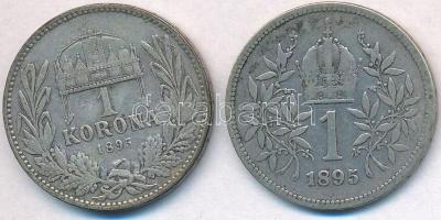 1895KB 1K Ag "Ferenc József" + Ausztria 1895. 1K Ag "Ferenc József" T:2,2-