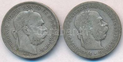 1896KB 1K Ag "Ferenc József" + Ausztria 1896. 1K Ag "Ferenc József" T:2,2-
