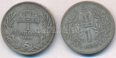1896KB 1K Ag "Ferenc József" + Ausztria 1896. 1K Ag "Ferenc József" T:2,2-